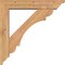 Ekena Millwork Olympic Traditional Smooth Bracket w/ Offset Brace, Western Red Cedar, 5 1/2"W x 26"D x 26"H BKT0604X26X26OLY01SWR - alternate 2